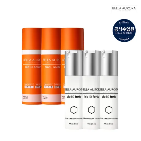 벨라오로라 바이오텐 썬크림 50ml 3병+엘티고 트리트먼트 세럼 30ml 3병
