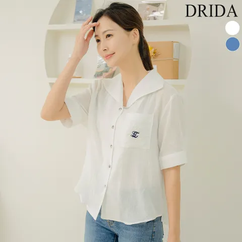 B23078BB 빅카라린넨블라우스 +할인쿠폰