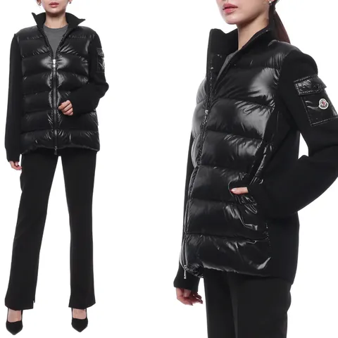 [몽클레어] 23FW 여성 니트 믹스 패딩 점퍼 (9B00020 M1131 999 23F) +할인쿠폰