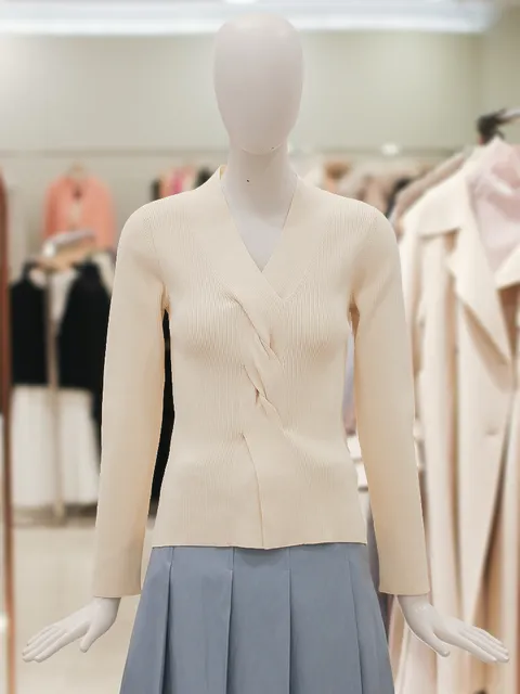 [현대백화점] [CC콜렉트] 브이넥 꼬임 풀오버 (C231KSK006)