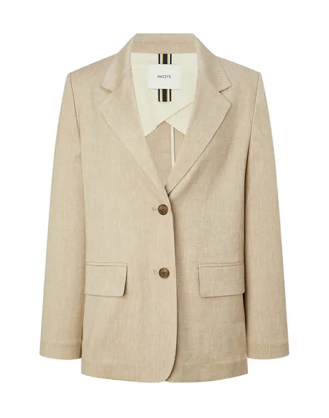[헤지스 여성] [25SS] HSJA5BC31I2 린넨베이지 싱글버튼 자켓 +할인쿠폰