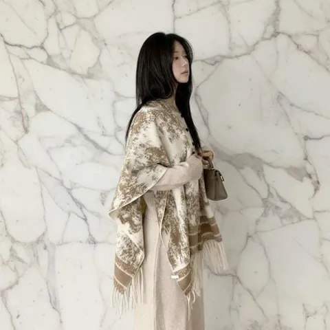 아트박스/신상오픈런 여성용 따뜻한 마블링 대형 숄 가을 겨울용 +할인쿠폰