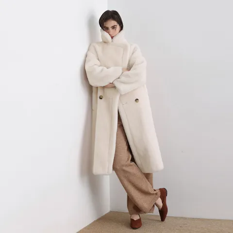 에펠르 트엘 시어링 양모 롱 코트 +할인쿠폰