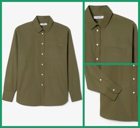 [현대백화점] [라코스테여성]25FW오버사이즈 포플린 셔츠CF0215-55NE9F +할인쿠폰