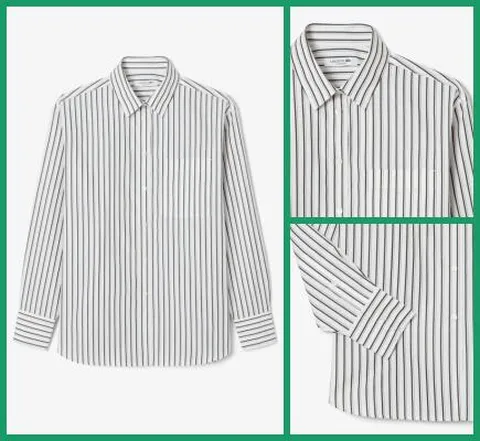 [현대백화점] [라코스테여성]25FW오버사이즈 포플린 셔츠CF0215-55N8I4 +할인쿠폰