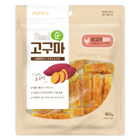 조이펫 리얼 순 고구마 닭고기 강아지간식 180g