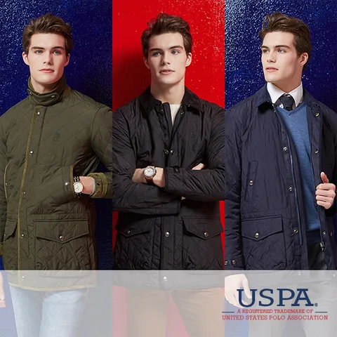 [U.S. POLO ASSN.] USPA 남성 카코트 퀼트 재킷