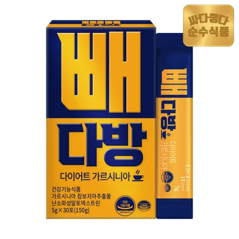 [5/12∼25기간 구매시 금액대사은품 비타민증정][결제단10%]순수식품 빼다방 커피 다이어트 음료 1박스(30포) / 가르시니아 방탄커피 MCT오일 차전자피