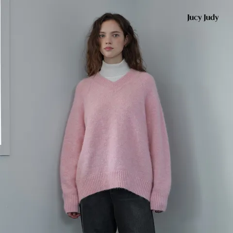 [쥬시쥬디] 알파카브이넥니트 JZKT724D +할인쿠폰