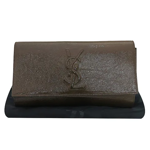 [중고] 생로랑 YSL(입생로랑) 203855 로고 브라운 페이던트 클러치백 K1272YSL +할인쿠폰