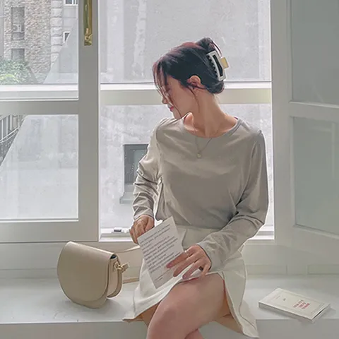 [하프클럽/이블렛 by 제이스타일]이블렛 수피마 바이오워싱 라운드 티 제이스타일