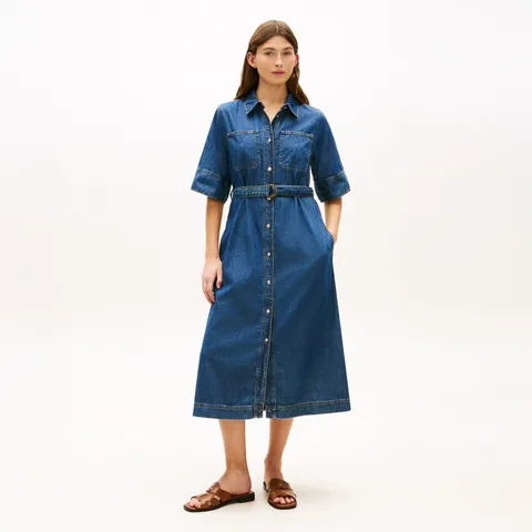 [현대백화점] [타미힐피거] 여성 하프 슬리브 데님 원피스 T22G1TDR050WT1 1A9 T22G1TDR050WT11A9