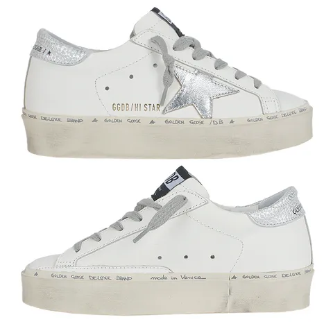골든구스 25FW 여성 하이스타 스니커즈 실버탭 GWF00118 F000329 80185 +할인쿠폰