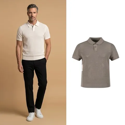 럭스골프 남성 서머필드테크 에어 메쉬 카라 반팔 니트 MS6M433 +할인쿠폰