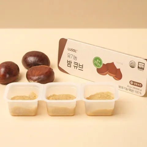 [루솔] 유기농 밤 큐브(30g x 3큐브)