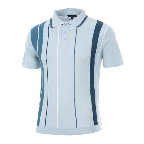 [하프클럽/로베르타 디 까메리노]강연사 소재 반소매 민트 카라 니트 HK2-U02-6