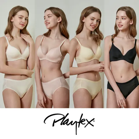 [Playtex] 와이어리스 시크릿 라이트베이지+피치+버터옐로우+블랙 8종   PXW3M13141517_T