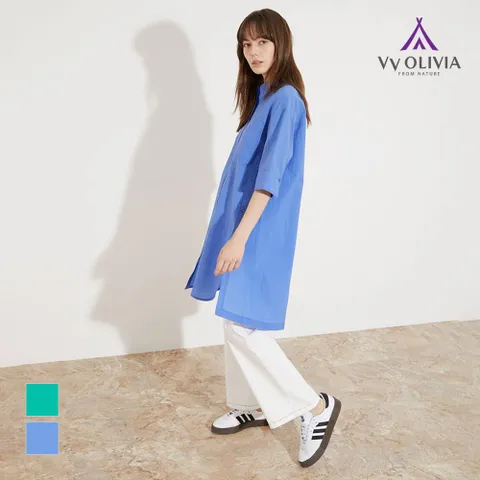 [VVOLIVIA] 버튼 롱 셔츠_VVCNL3M4471 +할인쿠폰