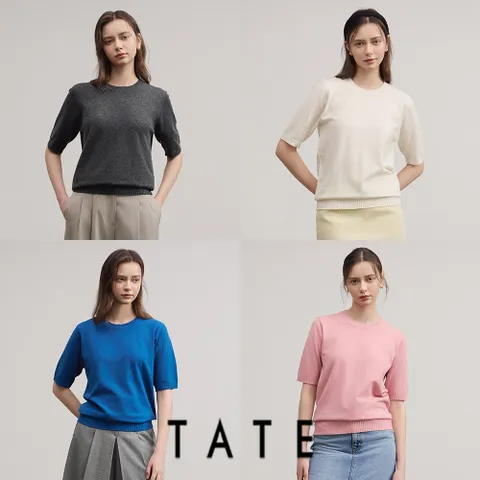 [TATE] 테이트 25SS 여성 메리노울 블렌디드 하프니트 4종
