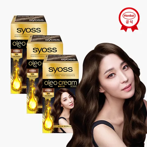사이오스 새치염색약 올레오 4N 리치초콜렛 x3개