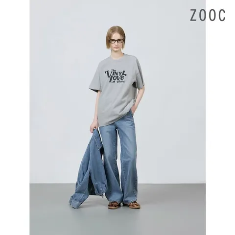 [ZOOC] 레터링 프린티드 오버사이즈 티셔츠 MG_Z251MSM002 +할인쿠폰