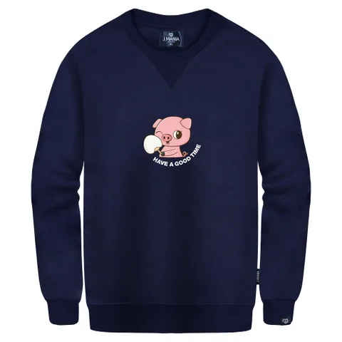 [진마니아] 핑크 돼지 맨투맨 티셔츠