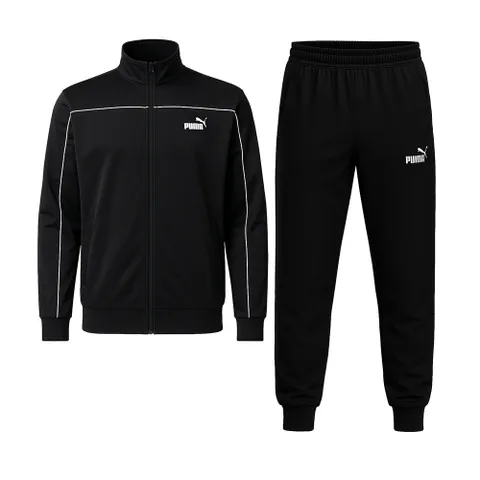 푸마 PUMA 파이핑 트랙수트 남성 트레이닝 세트 운동복 짐웨어 런닝복 블랙 684852-01 +할인쿠폰