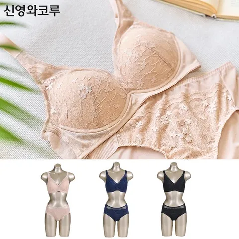 [신영와코루] 운수레이스 브라팬티 3세트_C432