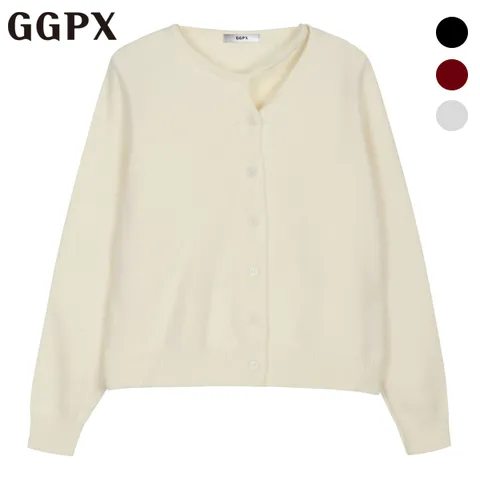 [현대백화점] [GGPX] GOBKG045F 넥 컷아웃 버튼 니트 가디건 +할인쿠폰