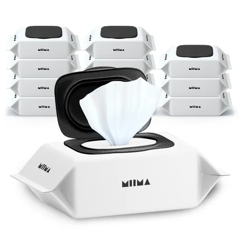 미마 물티슈 화이트 100매 (일반캡형) (12개입)