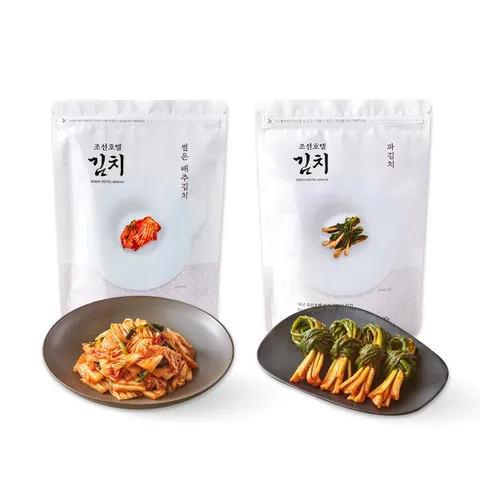 [오리지널]조선호텔 썰은배추김치 1kg + 파김치 500g
