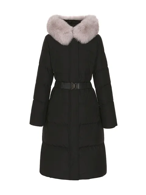 [현대백화점] [올리브데올리브] OP5XM114 슬림핏 벨티드 롱 덕다운 점퍼 