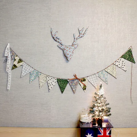 아트박스/아뜰리에소원 {크리스마스 에디션}패브릭 가랜드_빈티지 크리스마스(14ea)