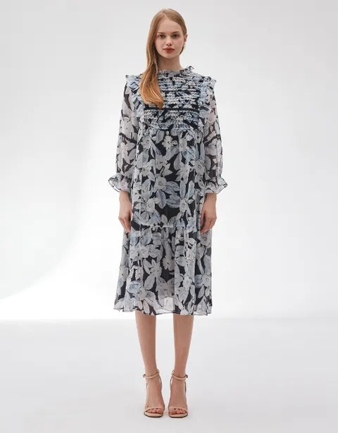 [현대백화점] [손정완] 스모킹 플로럴 원피스 ZDO3232021