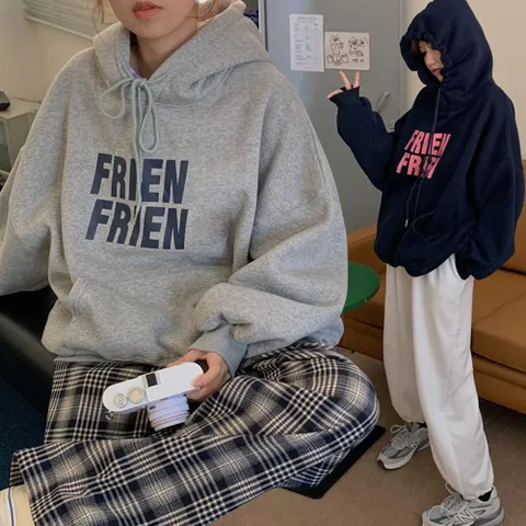 후드티 티셔츠 맨투맨 따뜻한 FRIEN 여성 기모 안감 긴팔후드 겨울 +할인쿠폰
