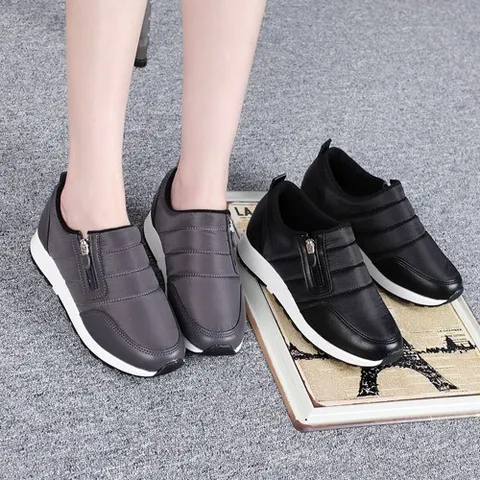 국산 여성용 옆지퍼 패딩 운동화 슬립온 +할인쿠폰