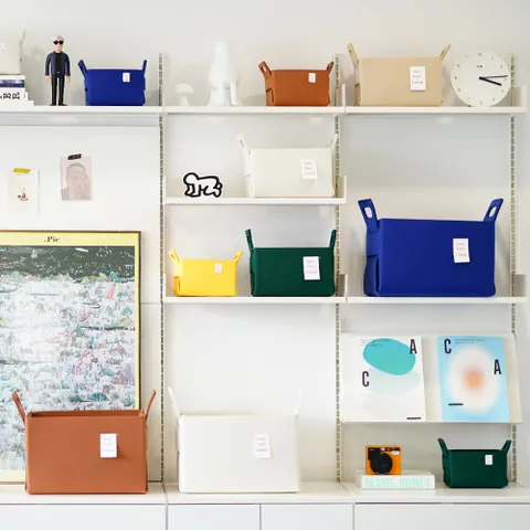 접이식 펠트 수납바구니 패브릭 리빙박스 S1개