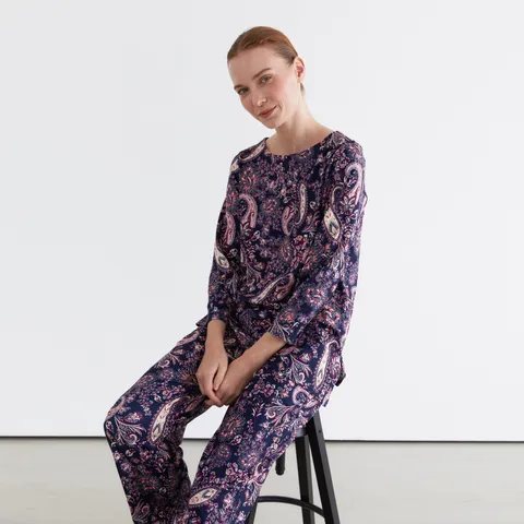 라페어 핑크퍼플 수딩웜 애니웨어 상하의세트 LWJIAST0065-PP 