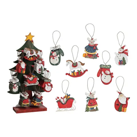 [무케] 세븐가드너스_우든 크리스마스 오너먼트 8종 세트(단품) 크리스마스 장식 소품