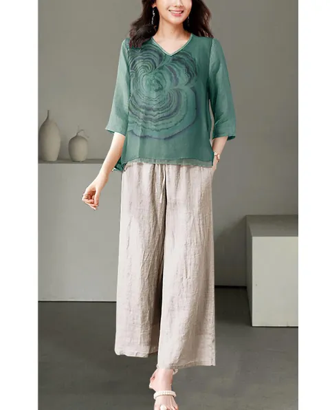 [ 플러스샵][쉐바] 마티나인견풀오버+팬츠