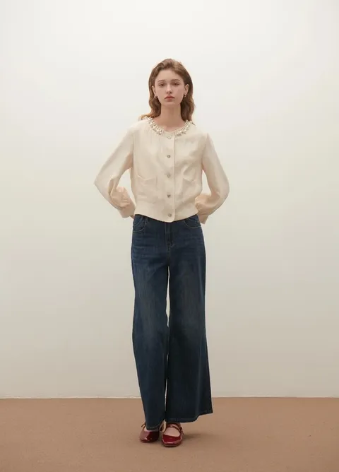 [현대백화점] [샤틴] 진주 포인트 자켓형 블라우스 (S253B154) +할인쿠폰