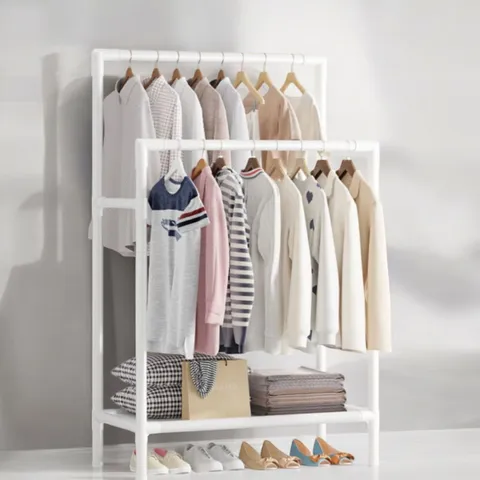 행거 옷걸이 옷장 스탠드 베르 더블라인 2단 조립식 원룸 가정 +할인쿠폰