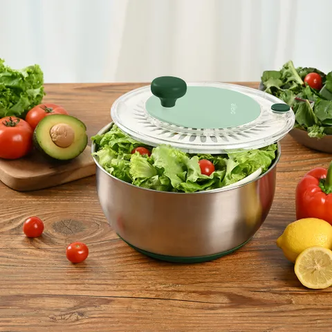 알레보 디엣지 야채탈수기 샐러드스피너 짤순이 4.5L 대용량 스텐 304 (채반 포함) +할인쿠폰