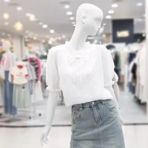 abfz sh06 라피네 안감 아일렛 블라우스  SLBHA3B07H +할인쿠폰