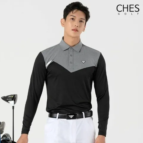 [하프클럽/체스]다운블로우 디르미 남성골프 긴팔카라티