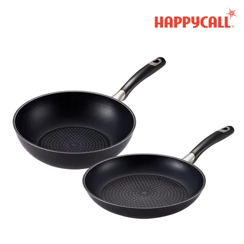 [본사직영] 해피콜 다이아몬드 포셀 IH 2P 프라이팬 세트 (팬28+궁중28)