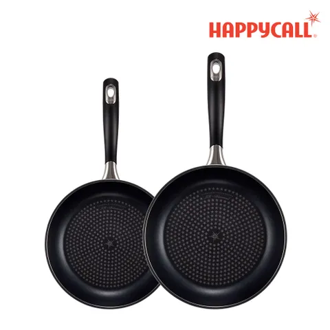 [본사직영] 해피콜 다이아몬드 포셀 IH 2P 프라이팬 세트 (24팬+28팬)