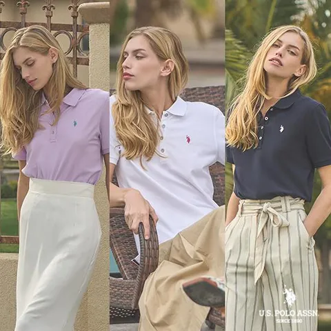 [런칭가 109000원][U.S. POLO ASSN.] USPA 여성 코튼피케 폴로셔츠 3종 (HUPS239207)