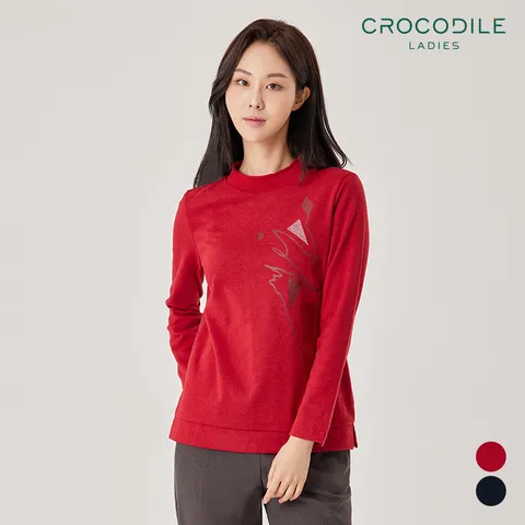 [크로커다일레이디] 하프넥아트윅티셔츠_CLBWTS106