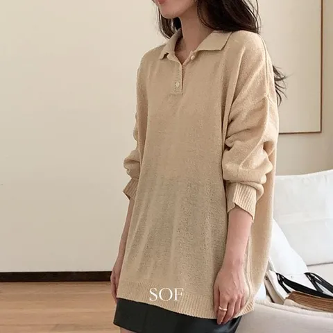 [SOF]카라 롱니트 SOB3KH002 +할인쿠폰